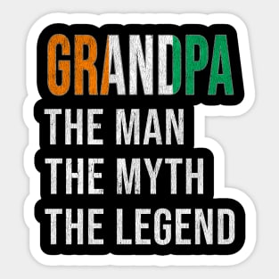 Grand Father Ivorian Grandpa The Man The Myth The Legend - Gift for Ivorian Dad With Roots From  Ivory Coast Sticker